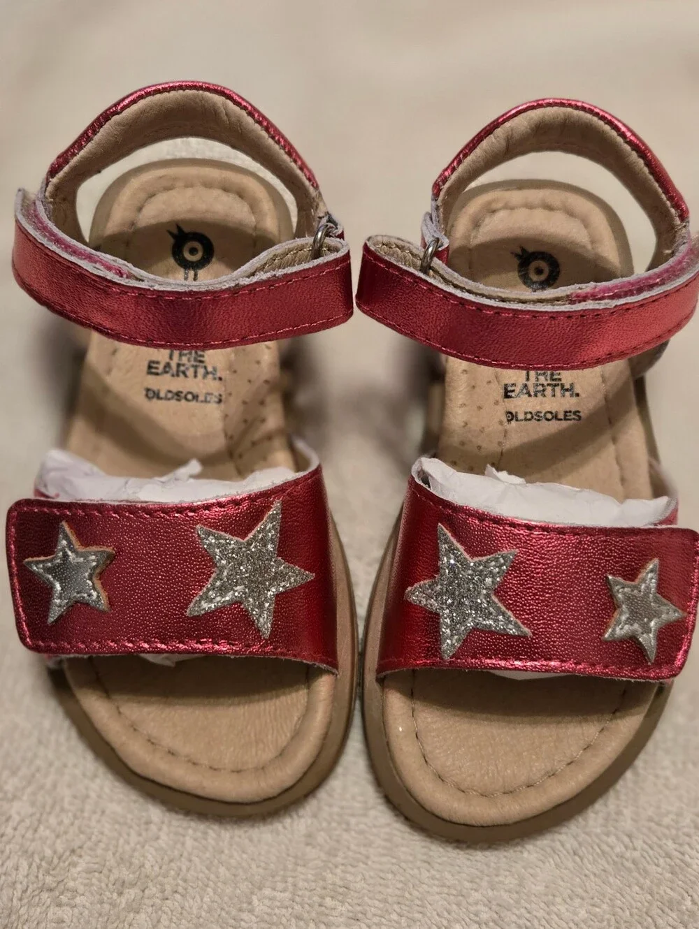 Old Soles Pink Metallic Star Sandals